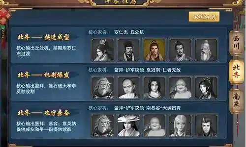 抽奖角色阵容搭配