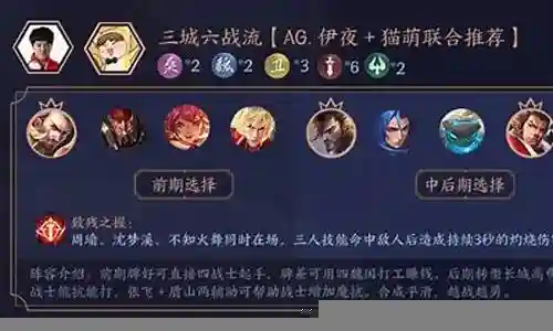 王者单机阵容搭配推荐