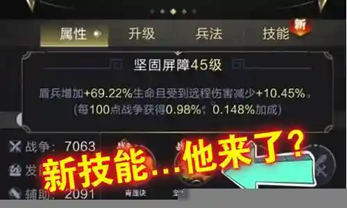 乱世盾墙技能给谁