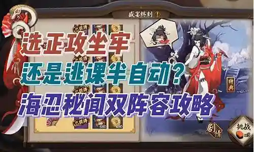 秘闻海忍通用阵容搭配图