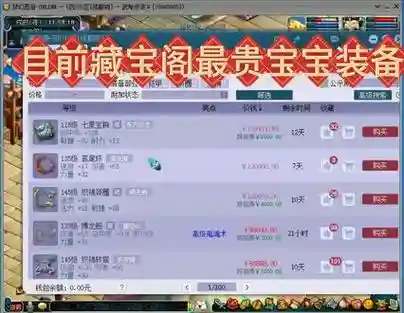 梦幻西游藏宝阁专用装备区分插图