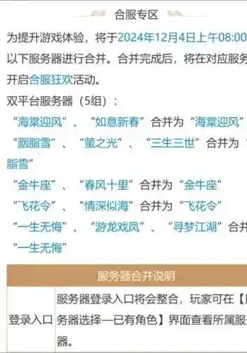 梦幻西游合区注意事项插图