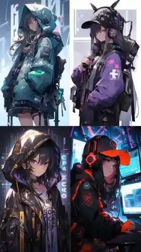 少女黑客技能特效图片
