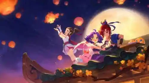 可爱梦幻西游主题桌面插图