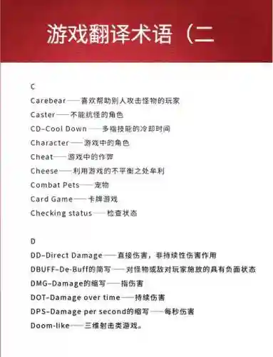 获得新技能游戏英文翻译