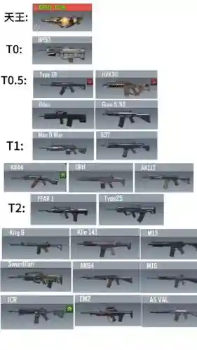光荣使命吃鸡武器排行插图