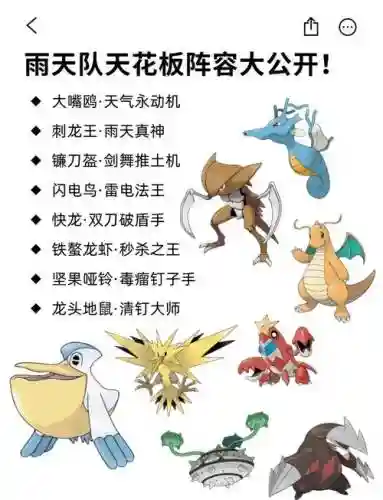 雨天队阵容搭配_1插图