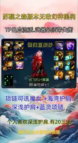 70级红眼带什么装备好插图