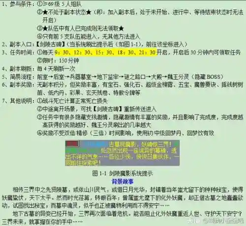 梦幻西游剑陵副本时间，梦幻西游剑陵装备要求插图